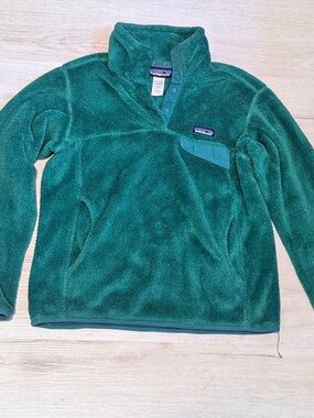 Patagonia Synchilla Fleece Pullover Green Snap-T Style Women’s Small